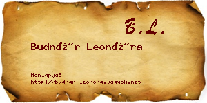 Budnár Leonóra névjegykártya